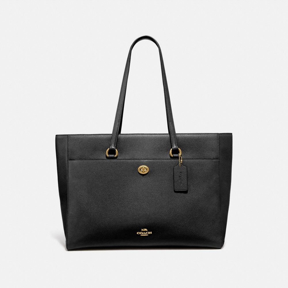 gold coach tote