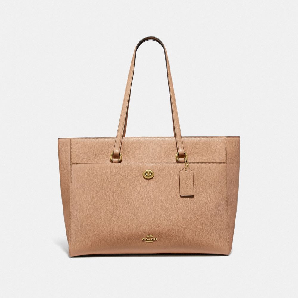 coach laptop tote in crossgrain leather