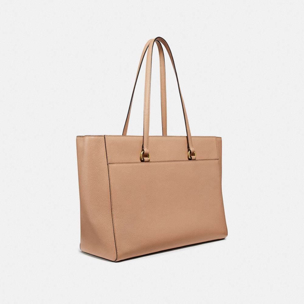 coach laptop tote in crossgrain leather