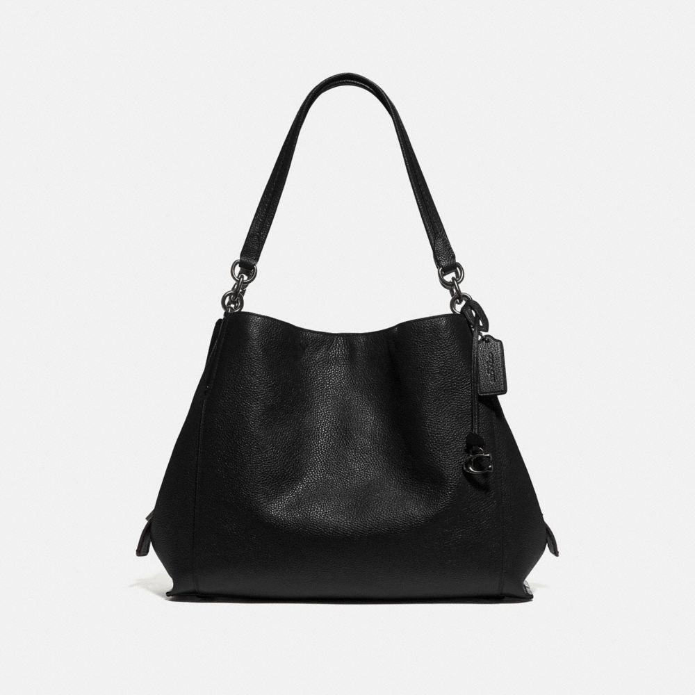 black shoulder tote bag