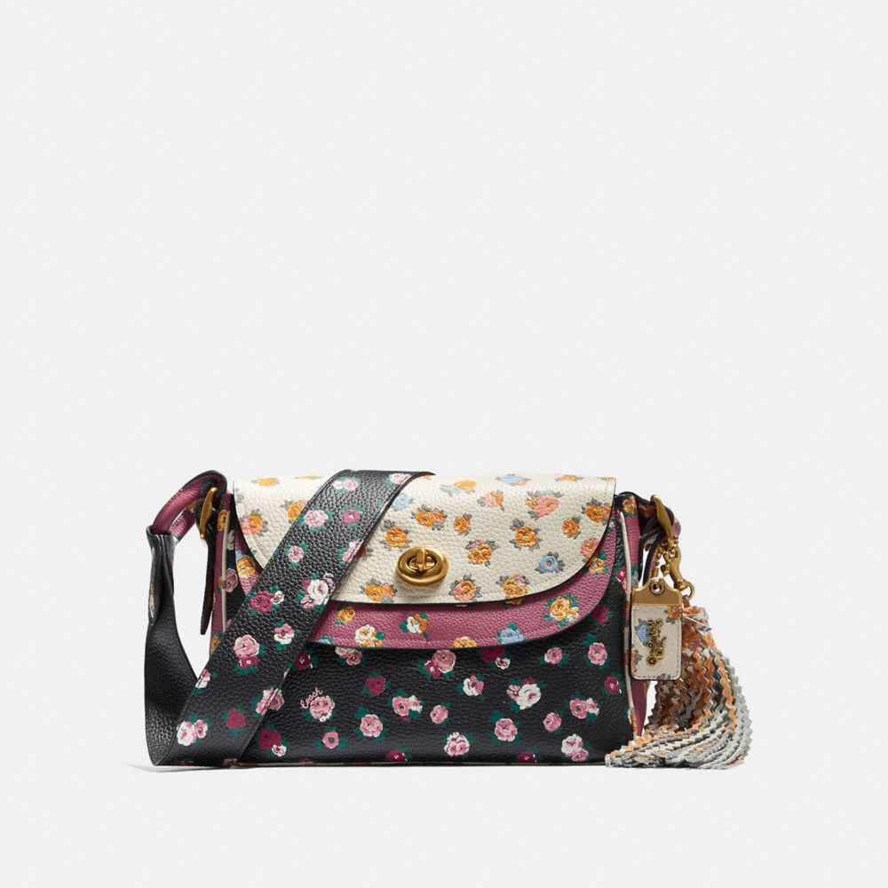 coach rose print purse