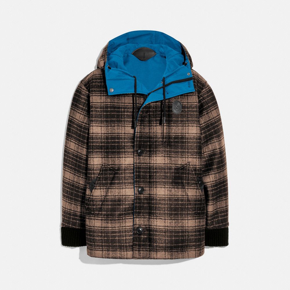 coach plaid jacket