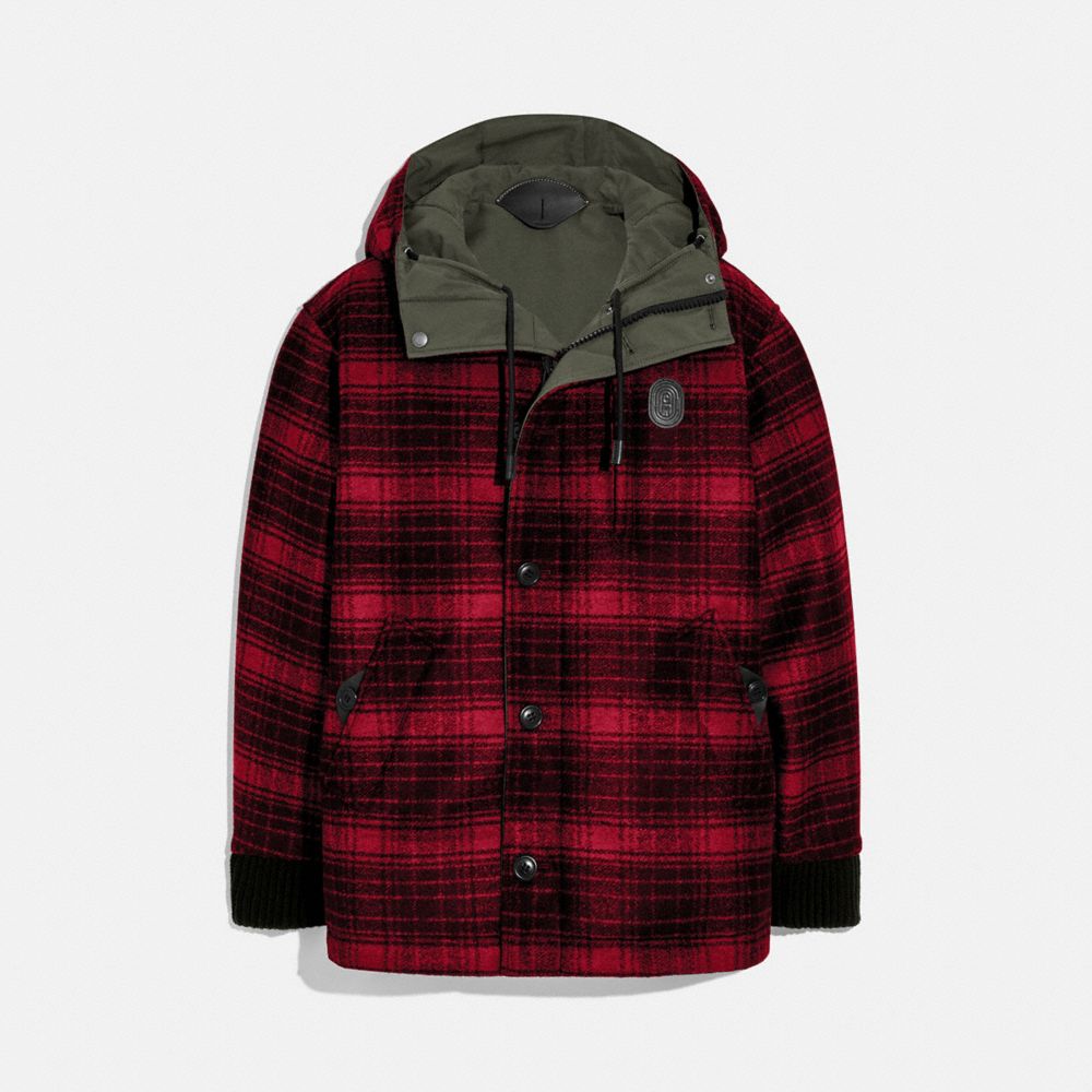 reversible plaid coat