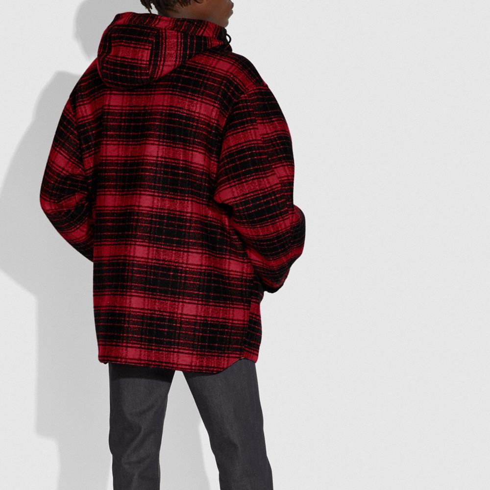 reversible plaid coat