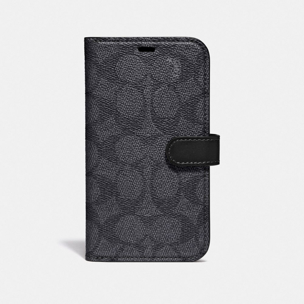 COACH Iphone X/xs Folio In Signature Canvas