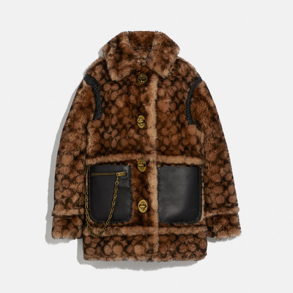 shearling jacket long