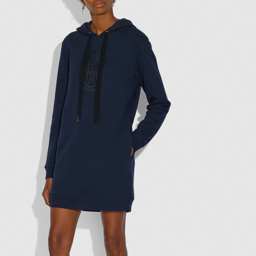 navy sweatshirt dress