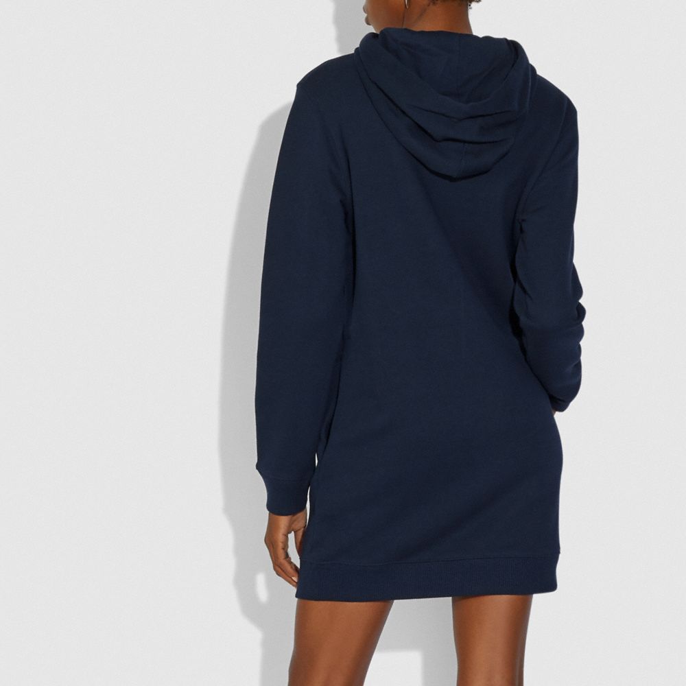 navy hoodie dress