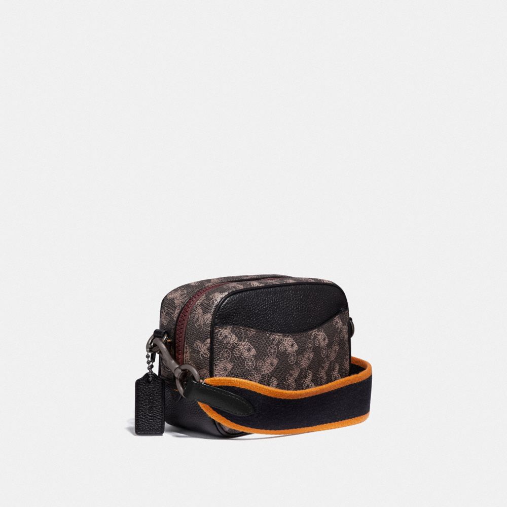 COACH Camera Bag 16 With Horse And Carriage Print And Varsity Stripe