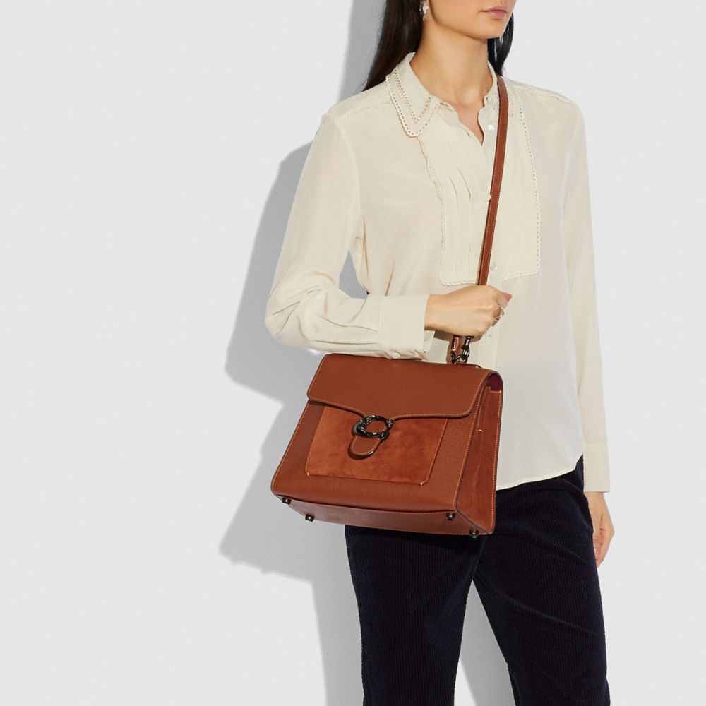 Coach Tabby Top Handle Pewter/1941 Saddle Women Bags Satchels Alternate View 3