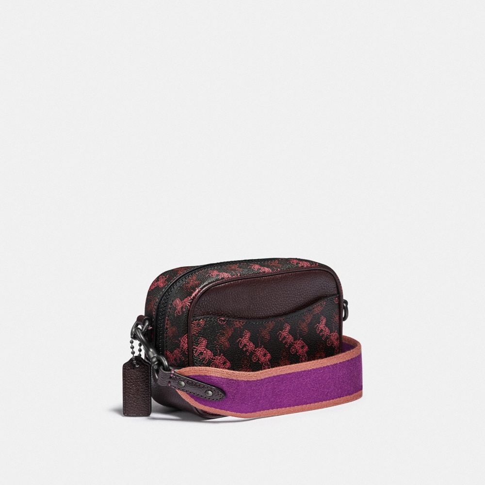 COACH Camera Bag 16 With Horse And Carriage Print And Varsity Stripe