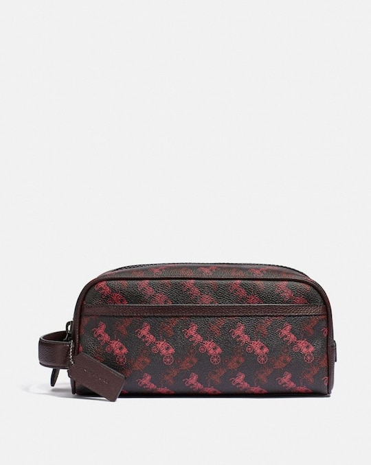 TRAVEL KIT WITH HORSE AND CARRIAGE PRINT