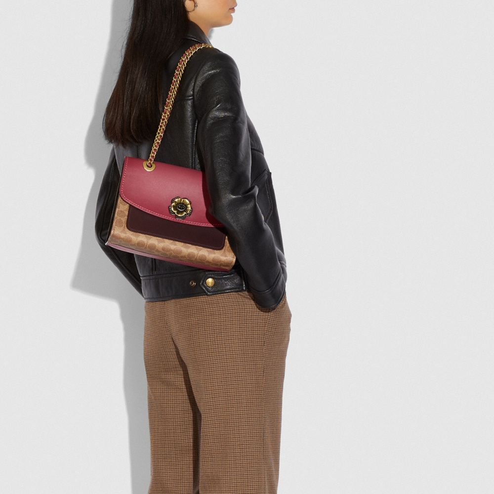 coach parker in colorblock