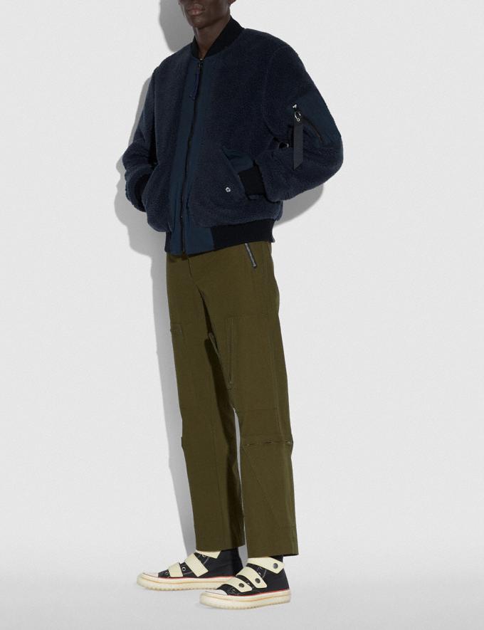 Coach Fleece Ma-1 Jacket Navy DEFAULT_CATEGORY Alternate View 1