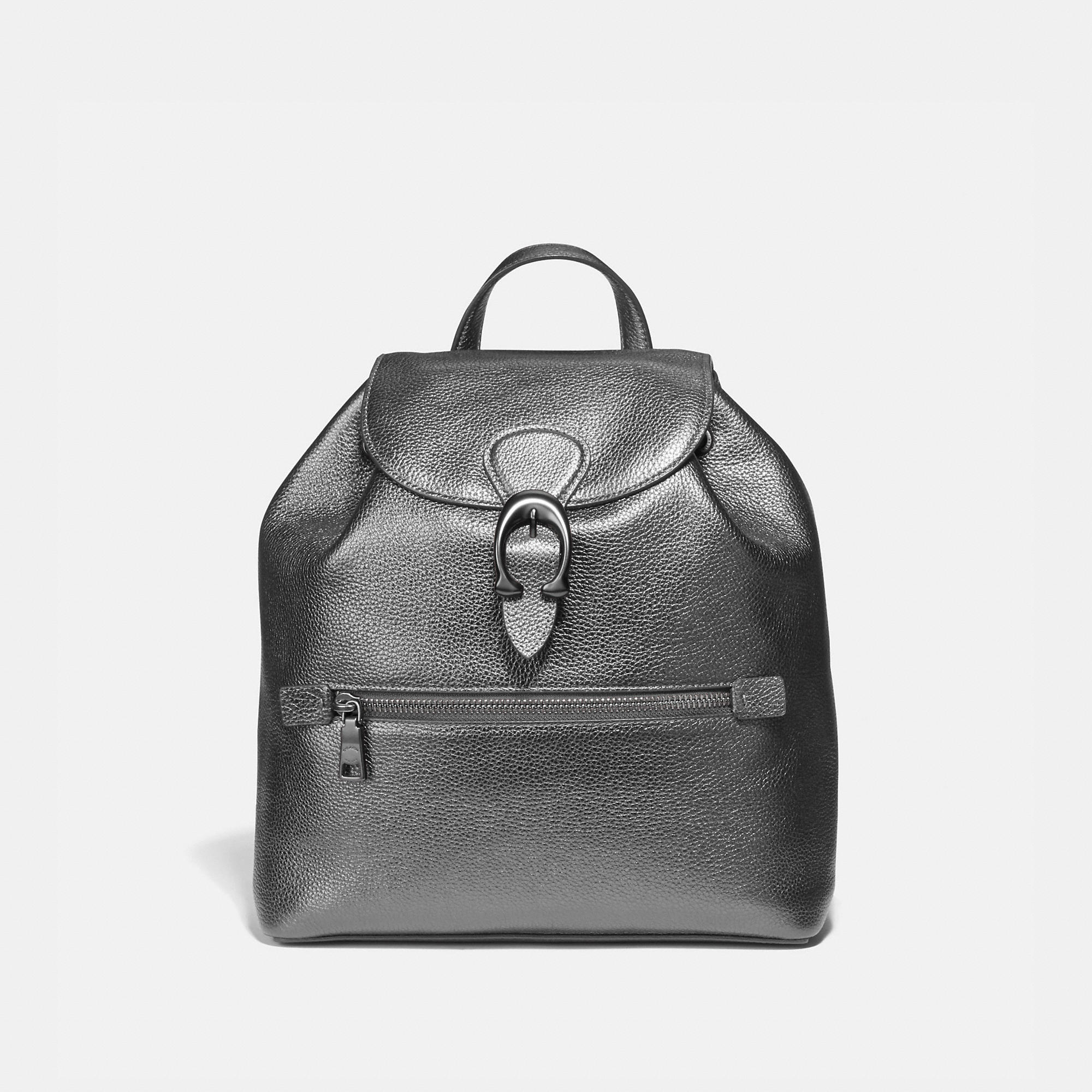 Coach Evie Backpack In Grey In Pewter/metallic Graphite
