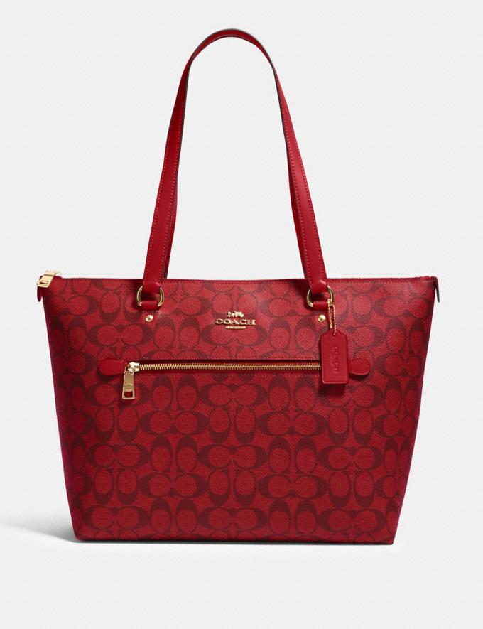 Coach Gallery Tote in Signature Canvas Im/1941 Red Black Friday Deals Black Friday Deals 99 Bags Under $99  