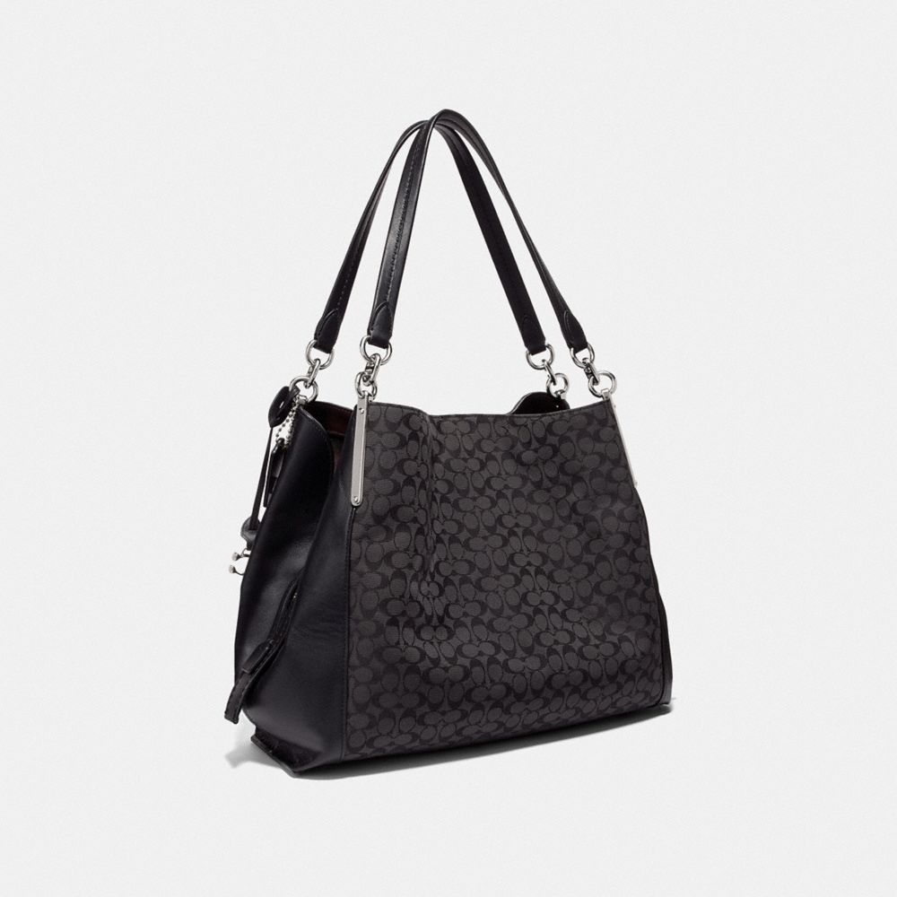 coach signature jacquard shoulder bag