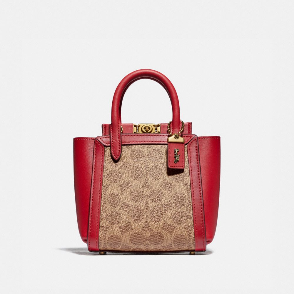 coach red tote