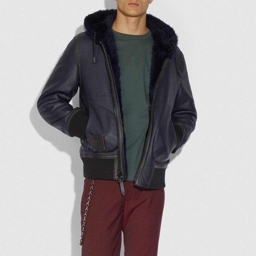 shearling hoodie mens