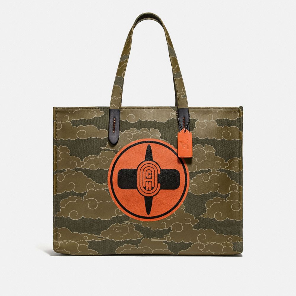 coach green tote