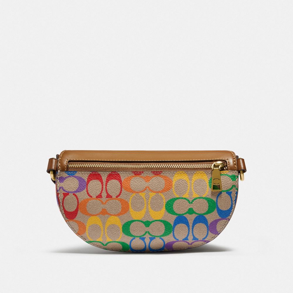 COACH Bethany Belt Bag In Rainbow Signature Canvas