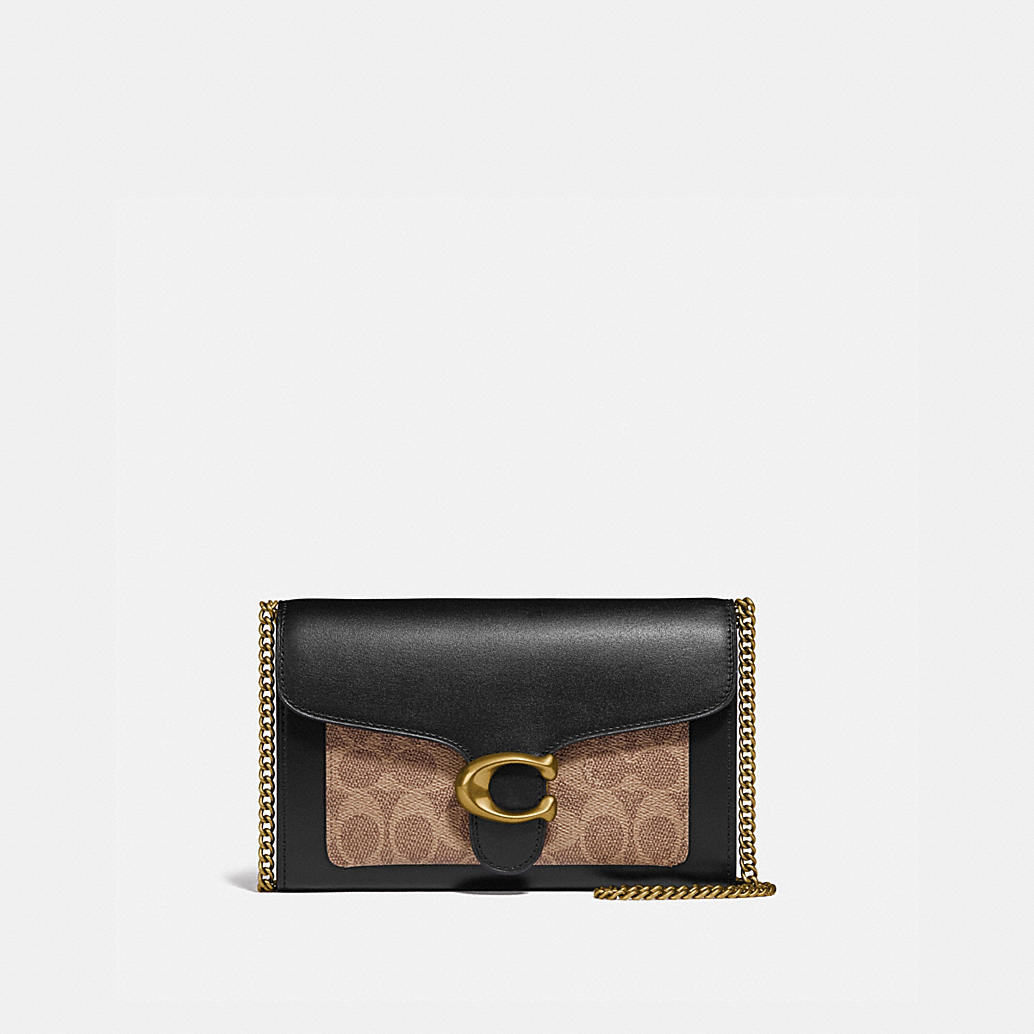 COACH: Tabby Chain Clutch In Colorblock Signature Canvas
