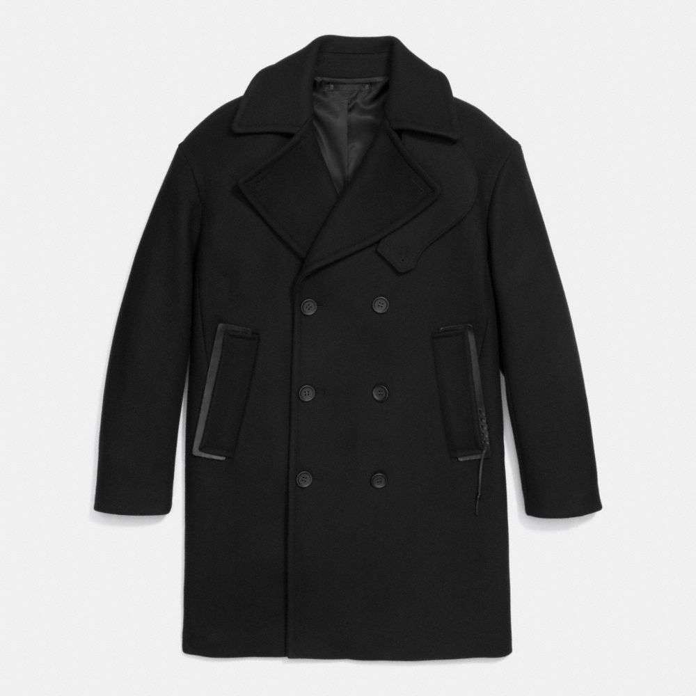 COACH Rip and Repair Wool Officer Coat