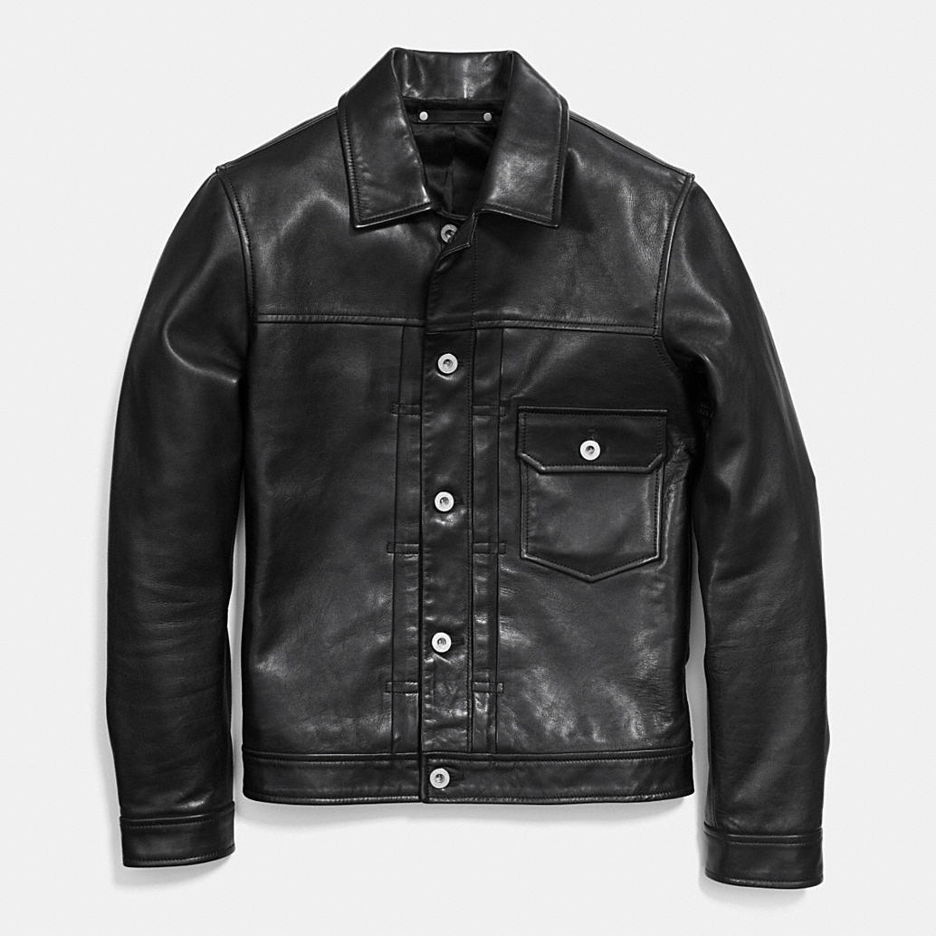 COACH Mens Leather Jackets | Leather Jean Jacket