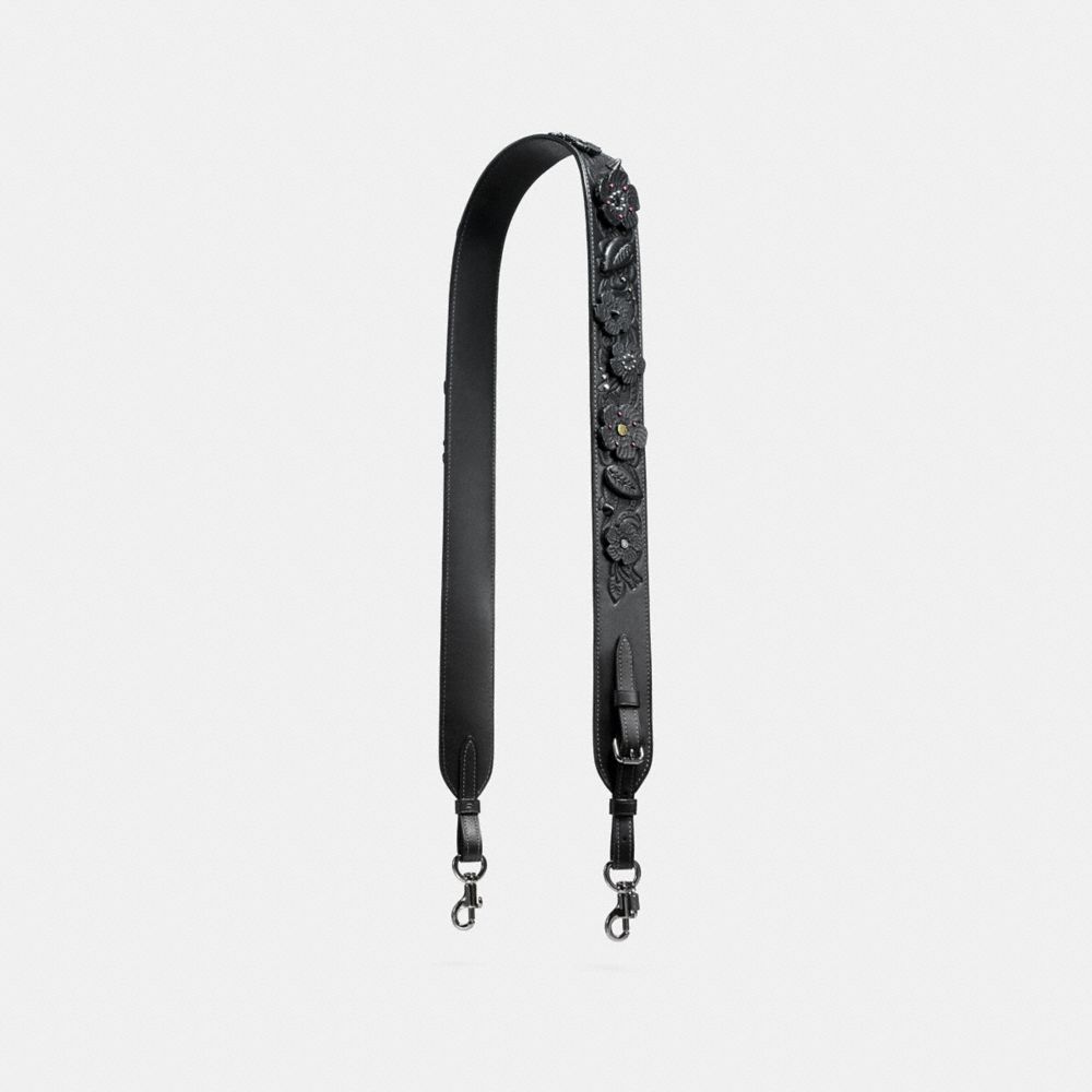 black leather bag strap