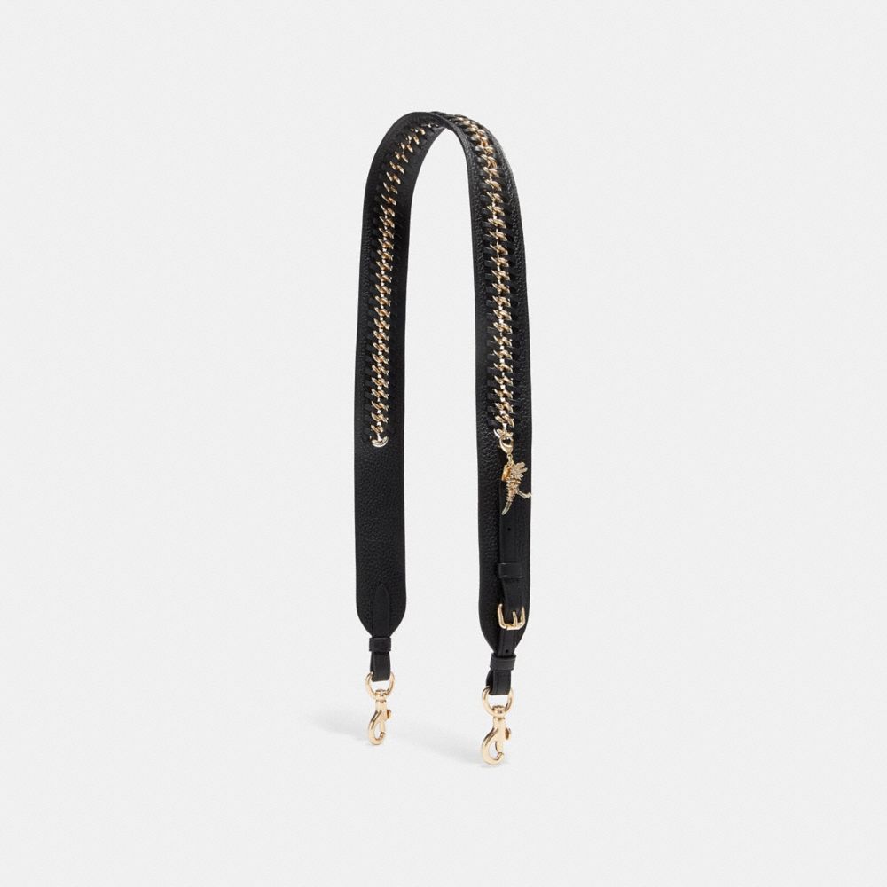 bag strap black leather