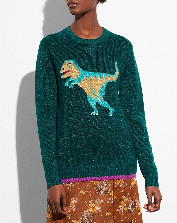 COACH: Sparkly Rexy Sweater