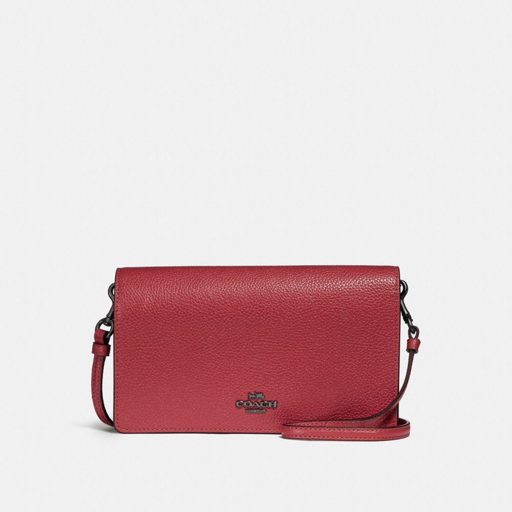Coach Pebbled Leather Foldover Clutch Crossbody Bag Paul Smith