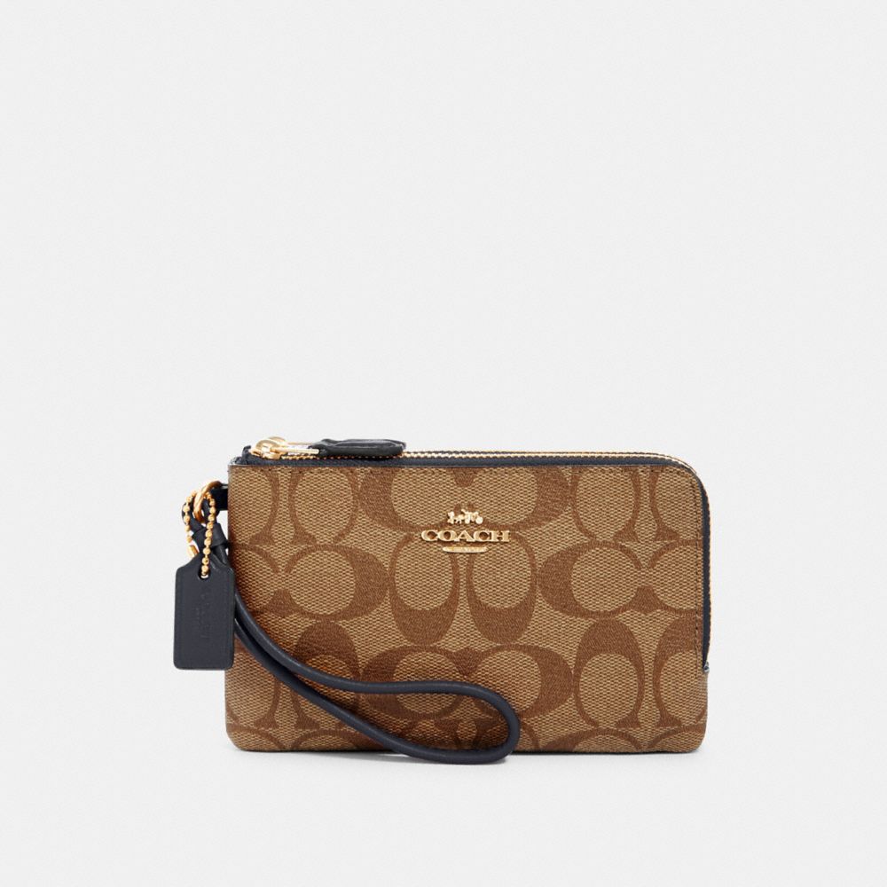 coach tan wristlet