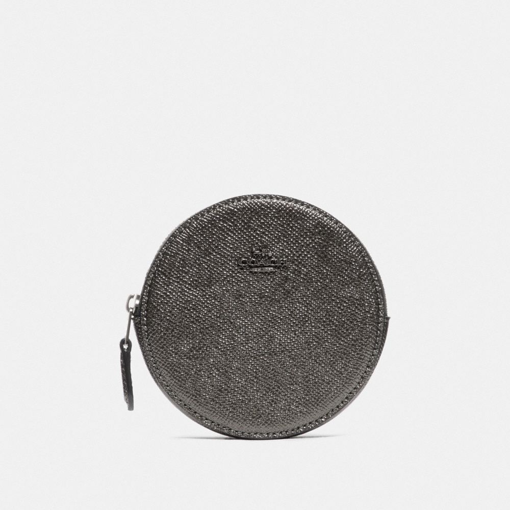 round leather coin purse