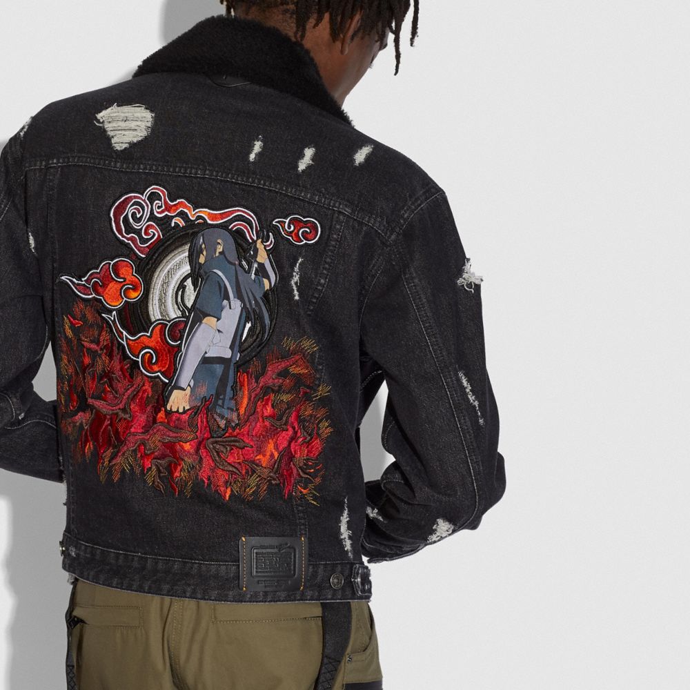 coach michael b jordan naruto denim jacket