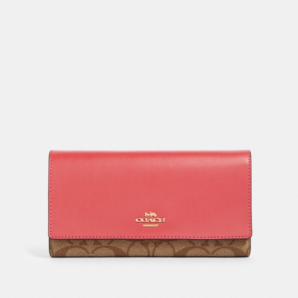 pink coach wallets