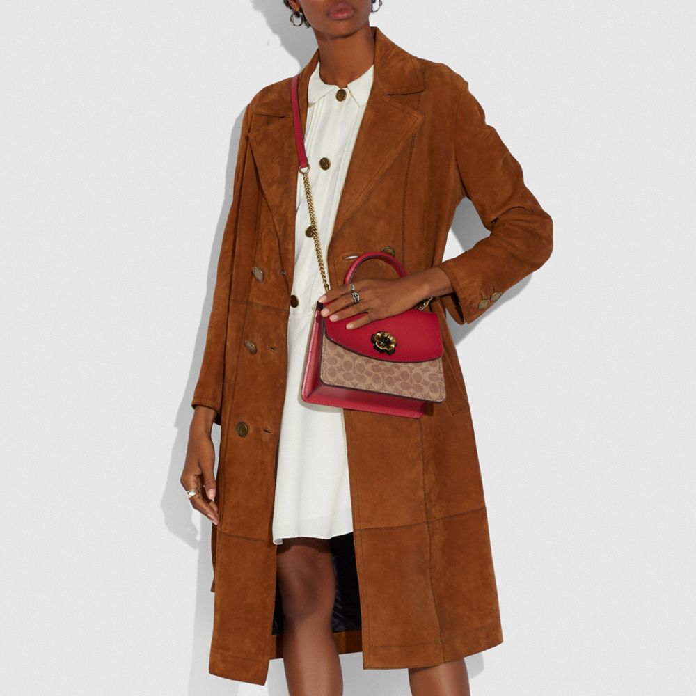 COACH Parker Top Handle In Signature Canvas