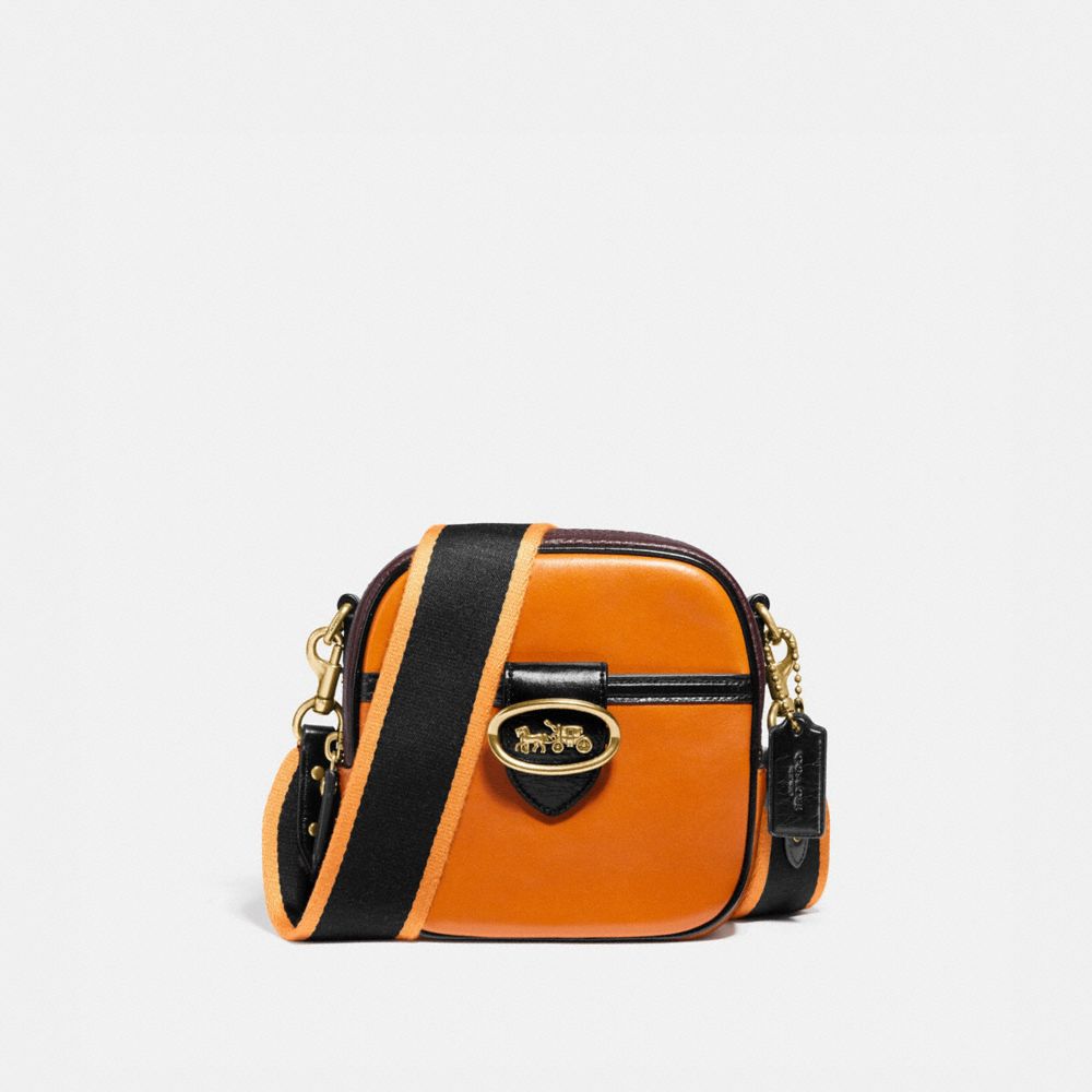 orange camera bag