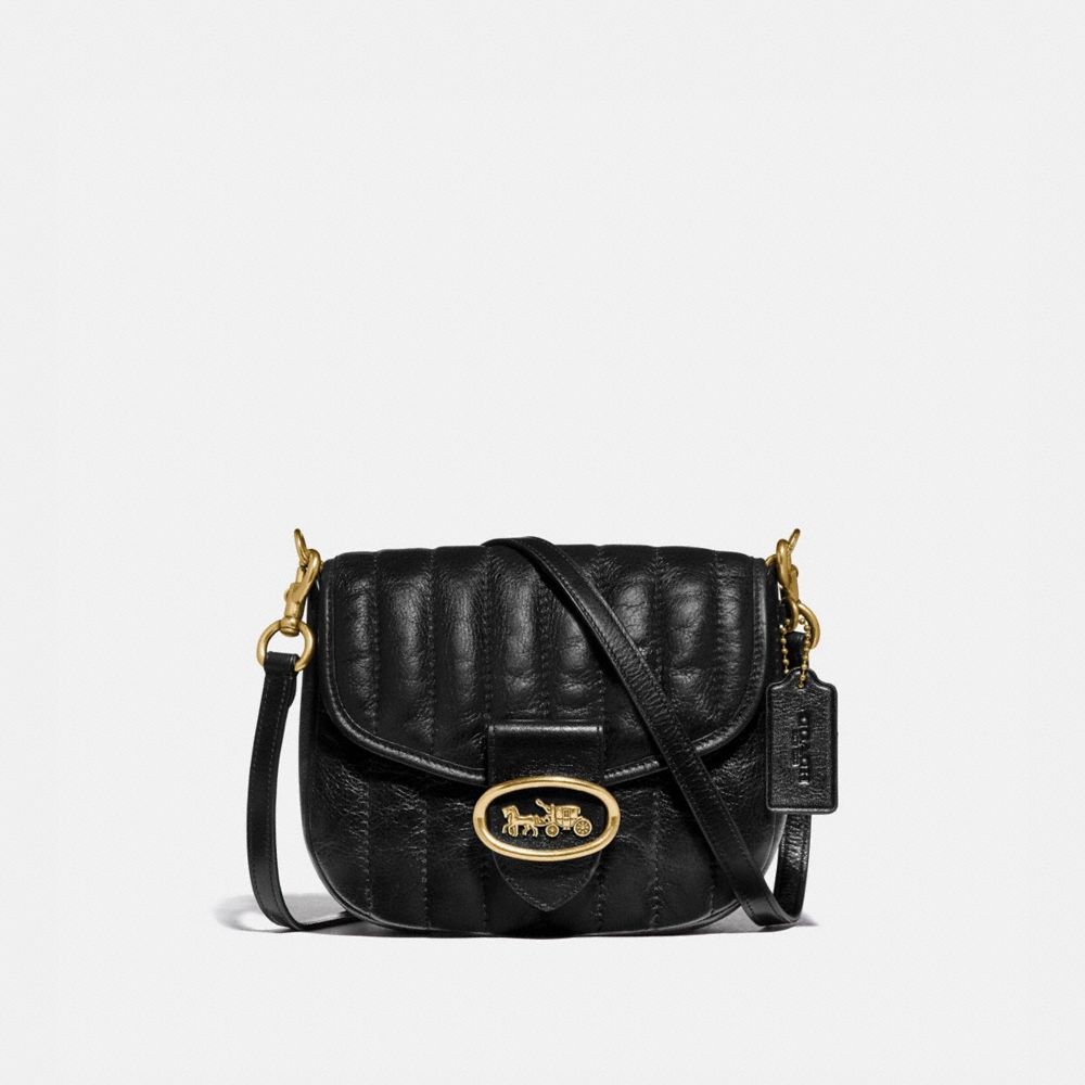 coach black saddle bag