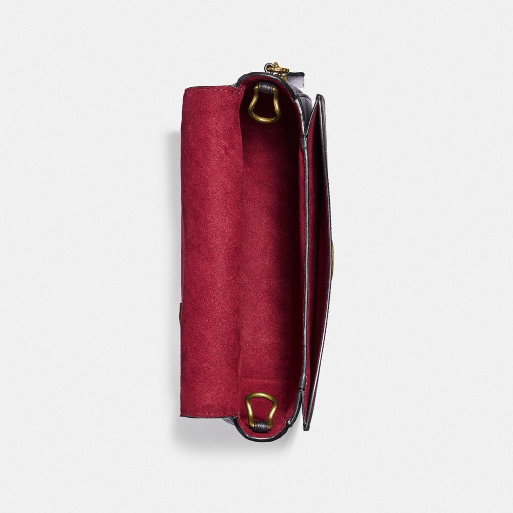 Coach Kat Saddle Bag With Horse and Carriage Print Brass/Black/Black Women Bags Crossbody Bags Alternate View 2