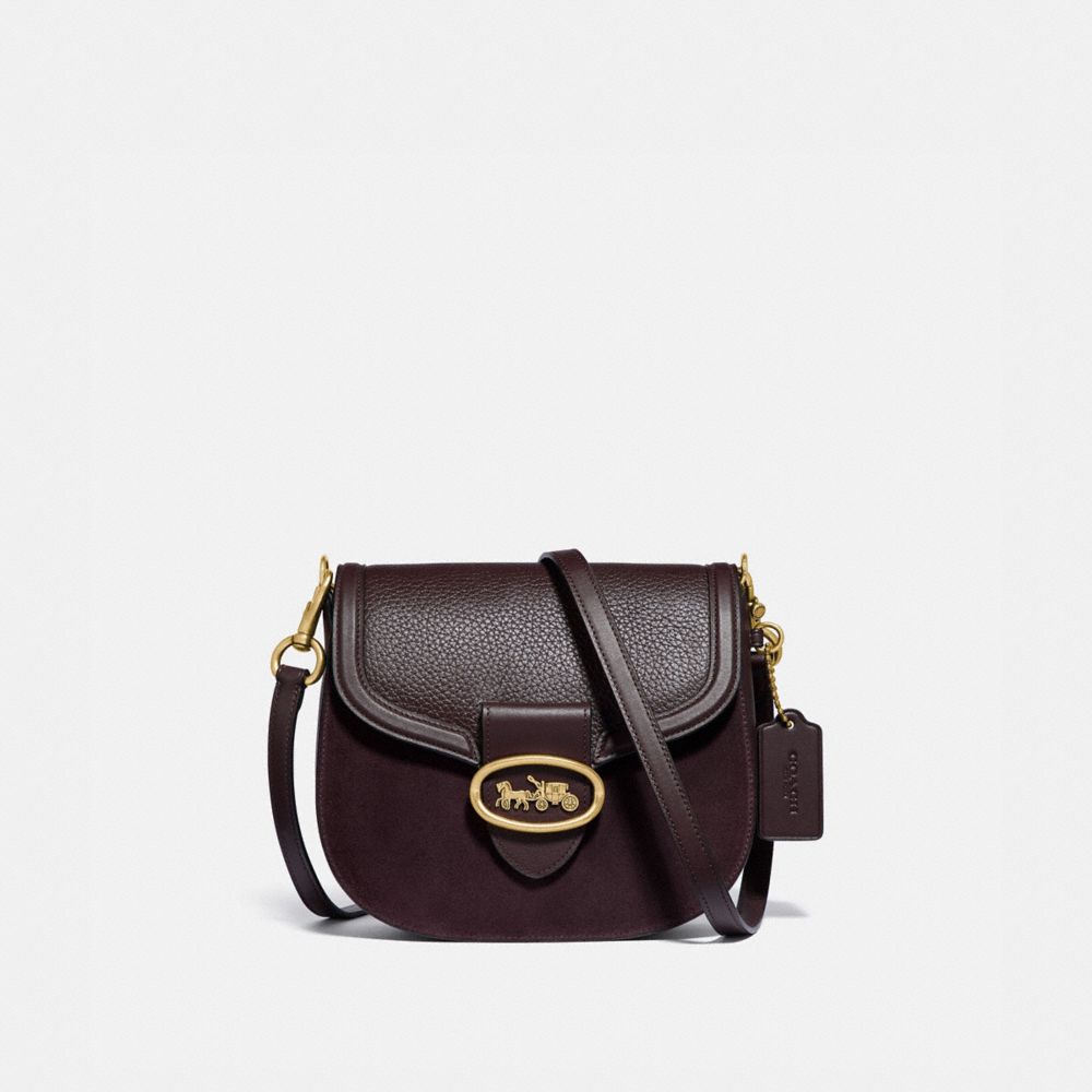 coach leather saddle bag