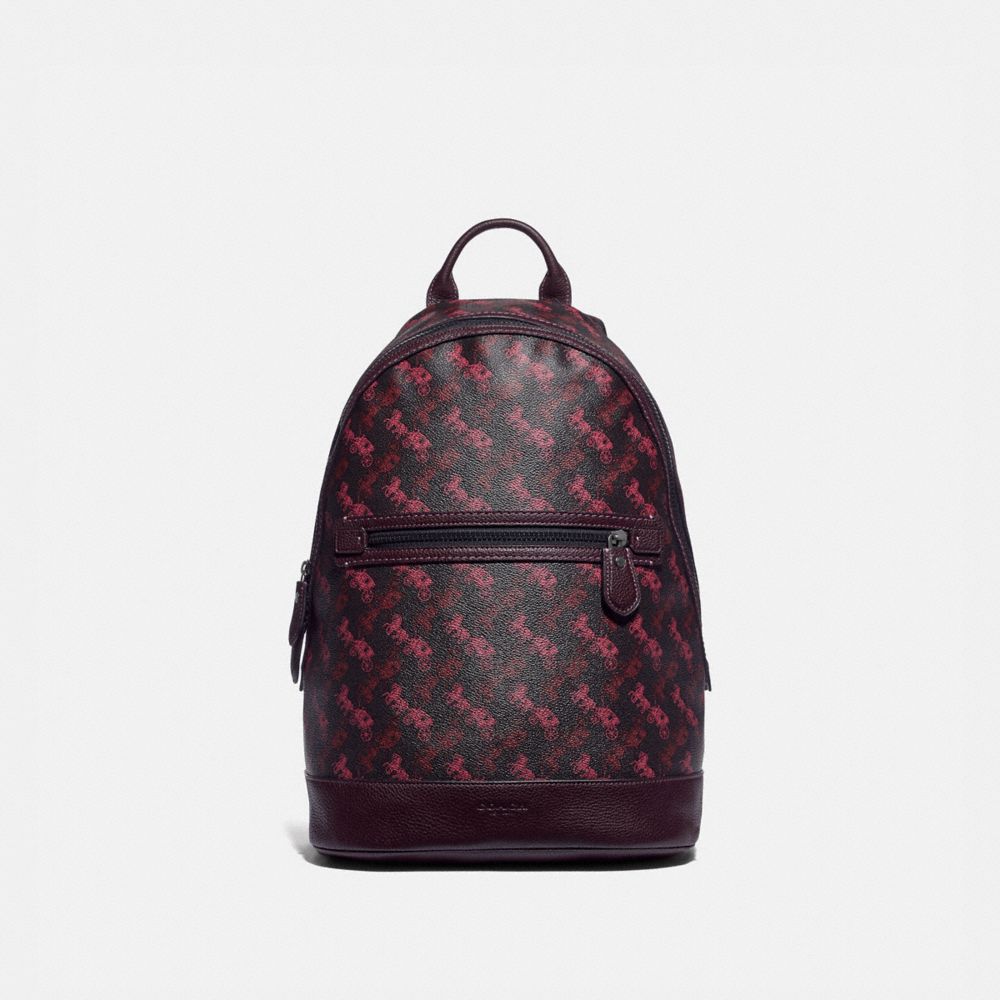 coach red backpack