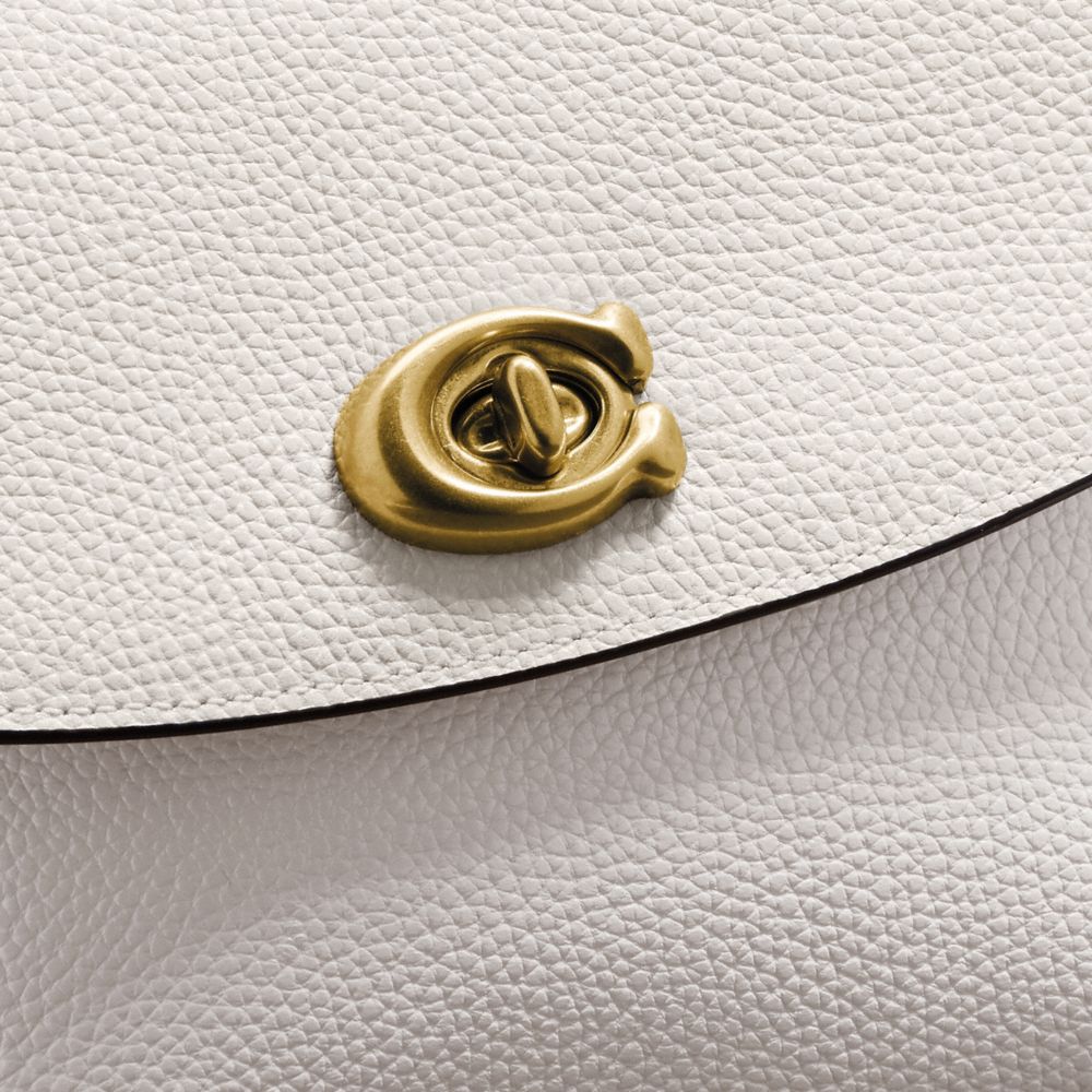 COACH®, Polished Pebbled Leather Cassie Crossbody 19,,Closer View