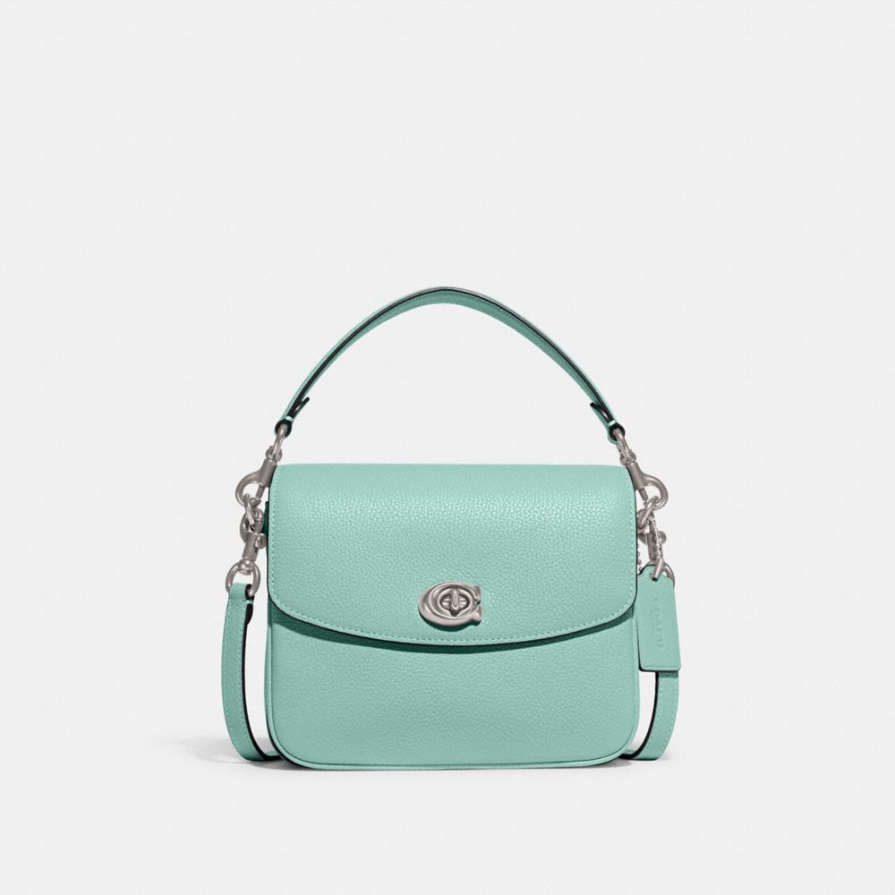 COACH®, Polished Pebbled Leather Cassie Crossbody 19,,Front View