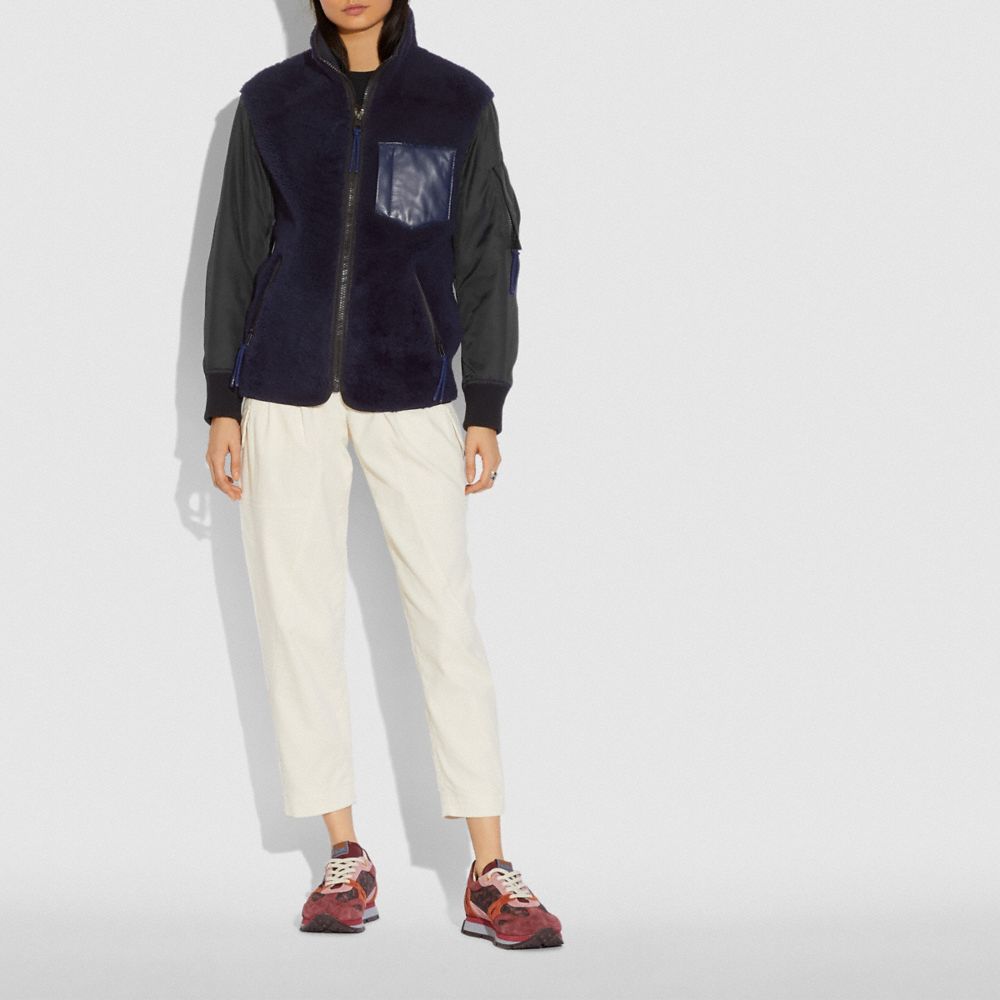 Men S Coach Black Leather Bomber Jacket Ma 1 Size Medium M Motorcycle Ebay