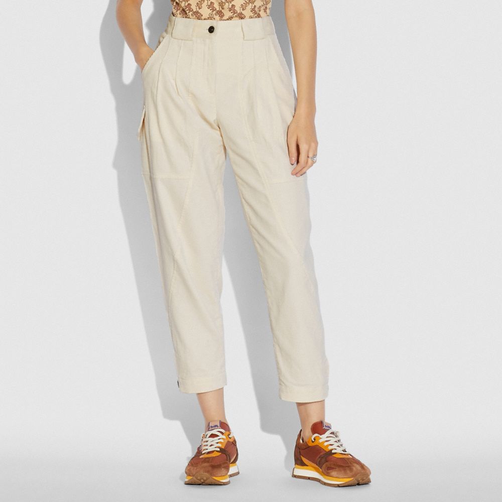 cream corduroy trousers womens