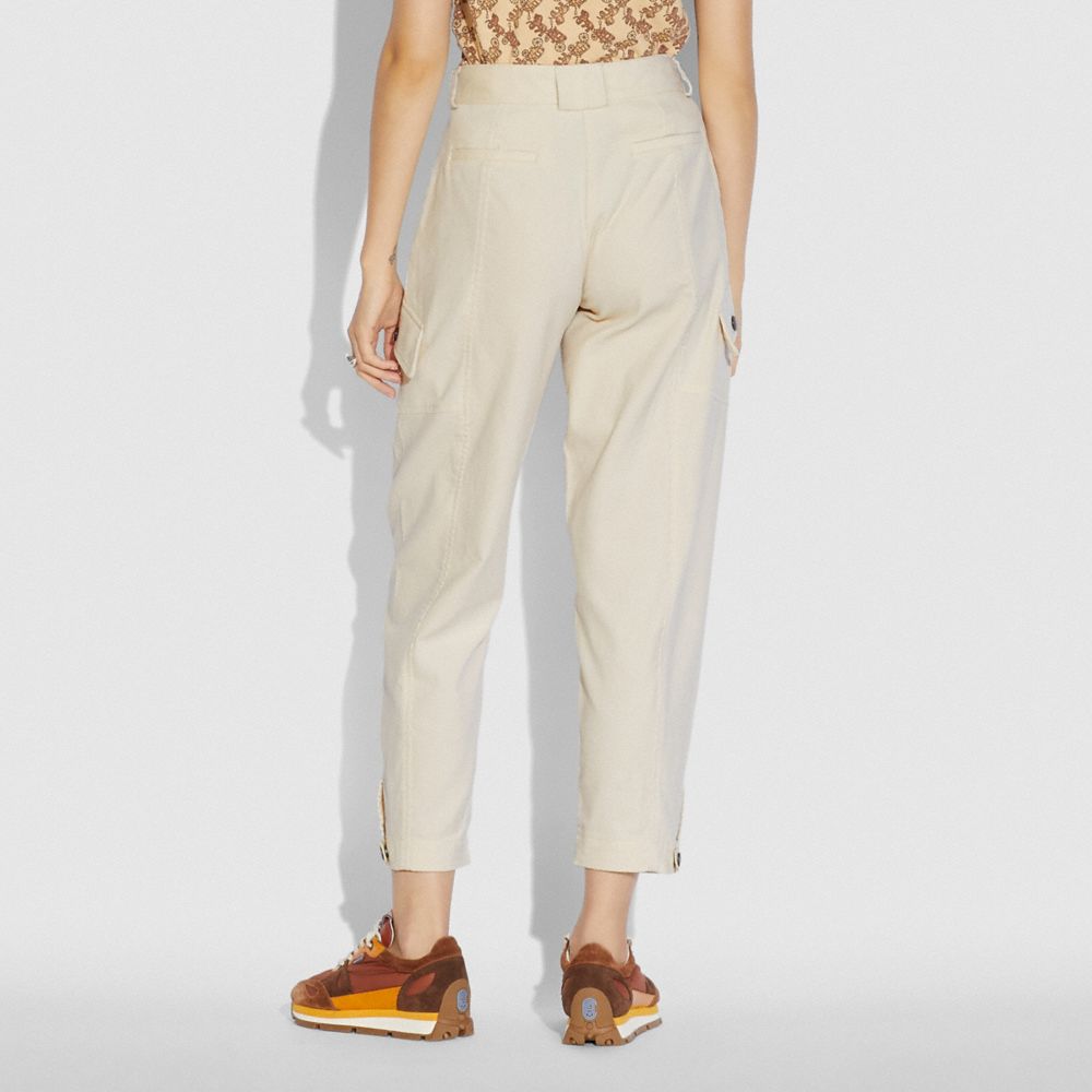 cream utility trousers