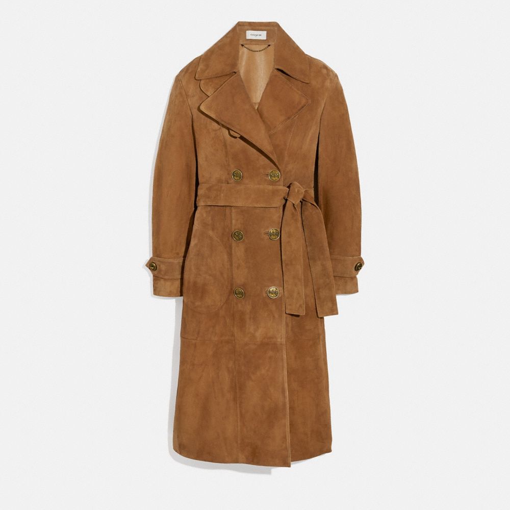 suede coat long