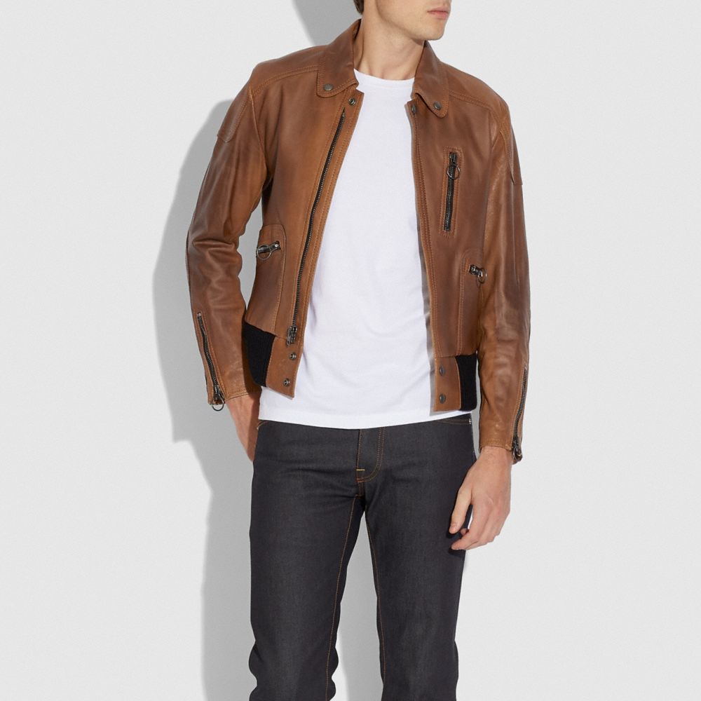 coach biker jacket