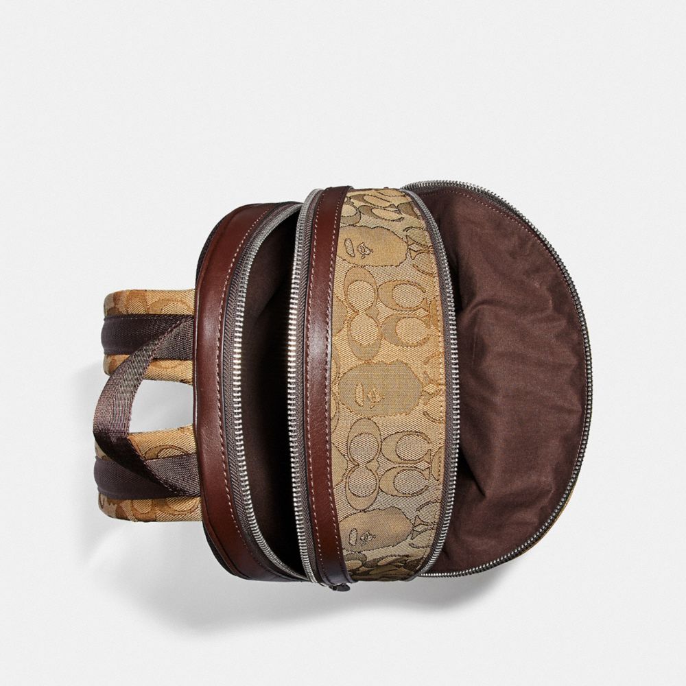 BAPE X COACH ACADEMY BACKPACK IN SIGNATURE JACQUARD WITH APE HEAD - Alternate View 2